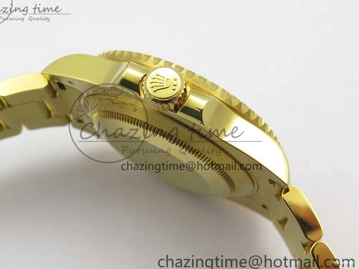 LN A2836 YG Dial Best Edition Wrapped Wrapped Bracelet Submariner Black 116618 D1F YG on 0207